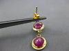 7.06CT AAA RUBY 14KT YELLOW GOLD 3D OVAL FILIGREE BY THE YARD HANGING EARRINGS