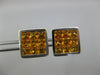 LARGE 3.43CT AAA YELLOW SAPPHIRE 18K WHITE GOLD PRINCESS INVISIBLE STUD EARRINGS