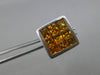 LARGE 3.43CT AAA YELLOW SAPPHIRE 18K WHITE GOLD PRINCESS INVISIBLE STUD EARRINGS