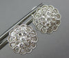 1.0CT DIAMOND 14KT WHITE GOLD 3D CLUSTER FLOWER FILIGREE CLASSIC STUD EARRINGS