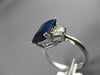 LARGE 6.23CT DIAMOND & AAA SAPPHIRE 18KT WHITE GOLD EMERALD CUT ENGAGEMENT RING