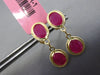 .76CT AAA RUBY 14K YELLOW GOLD DOUBLE OVAL FILIGREE BY THE YARD HANGING EARRINGS