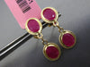 .76CT AAA RUBY 14K YELLOW GOLD DOUBLE OVAL FILIGREE BY THE YARD HANGING EARRINGS