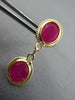 .76CT AAA RUBY 14K YELLOW GOLD DOUBLE OVAL FILIGREE BY THE YARD HANGING EARRINGS