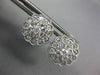 1.0CT DIAMOND 14KT WHITE GOLD 3D CLUSTER FLOWER FILIGREE CLASSIC STUD EARRINGS