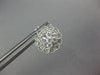 1.0CT DIAMOND 14KT WHITE GOLD 3D CLUSTER FLOWER FILIGREE CLASSIC STUD EARRINGS