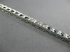 3.04CT DIAMOND & AAA SAPPHIRE 18KT WHITE GOLD 3D SQUARE FILIGREE TENNIS BRACELET