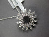 ESTATE 1.0CT DIAMOND 18KT WHITE GOLD 3D CLASSIC SNOWFLAKE LOVE FLOATING PENDANT