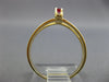 ESTATE .02CT AAA ROUND CUT RUBY 14KT YELLOW GOLD 3D RUBY V SHAPE FUN RING #26747