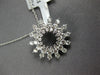 ESTATE 1.0CT DIAMOND 18KT WHITE GOLD 3D CLASSIC SNOWFLAKE LOVE FLOATING PENDANT