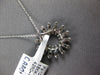 ESTATE 1.0CT DIAMOND 18KT WHITE GOLD 3D CLASSIC SNOWFLAKE LOVE FLOATING PENDANT