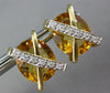 ESTATE 11.45CT DIAMOND & AAA CITRINE 14KT YELLOW GOLD OVAL X LOVE STUD EARRINGS
