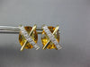 ESTATE 11.45CT DIAMOND & AAA CITRINE 14KT YELLOW GOLD OVAL X LOVE STUD EARRINGS