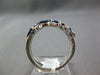 ESTATE .93CT DIAMOND & AAA SAPPHIRE 14KT WHITE GOLD 3D MARQUISE & ROUND FUN RING