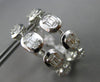 LARGE 2.07CT DIAMOND 18KT WHITE GOLD BAGUETTE INSIDE OUT HOOP HANGING EARRINGS