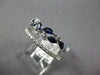 ESTATE .93CT DIAMOND & AAA SAPPHIRE 14KT WHITE GOLD 3D MARQUISE & ROUND FUN RING