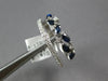 ESTATE .93CT DIAMOND & AAA SAPPHIRE 14KT WHITE GOLD 3D MARQUISE & ROUND FUN RING