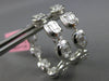 LARGE 2.07CT DIAMOND 18KT WHITE GOLD BAGUETTE INSIDE OUT HOOP HANGING EARRINGS