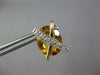 ESTATE 11.45CT DIAMOND & AAA CITRINE 14KT YELLOW GOLD OVAL X LOVE STUD EARRINGS