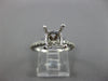 .50CT DIAMOND 18KT WHITE GOLD CUSHION SEMI MOUNT HALO ENGAGEMENT RING #26745