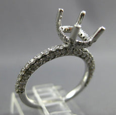 .50CT DIAMOND 18KT WHITE GOLD CUSHION SEMI MOUNT HALO ENGAGEMENT RING #26745