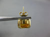 ESTATE 11.45CT DIAMOND & AAA CITRINE 14KT YELLOW GOLD OVAL X LOVE STUD EARRINGS