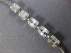 ESTATE LONG 1.01CT DIAMOND 18KT WHITE GOLD 3D ROUND & BAGUETTE CLUSTER BRACELET