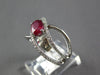 WIDE 1.45CT DIAMOND & AAA RUBY 14KT WHITE GOLD OVAL & ROUND CRISS CROSS FUN RING