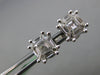 ESTATE .49CT DIAMOND 18KT WHITE GOLD 3D BAGUETTE OCTAGON INVISIBLE STUD EARRINGS