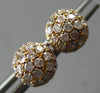 ESTATE .83CT DIAMOND 18K ROSE GOLD 3D CLASSIC CIRCULAR DOME SHAPE STUD EARRINGS
