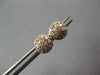 ESTATE .83CT DIAMOND 18K ROSE GOLD 3D CLASSIC CIRCULAR DOME SHAPE STUD EARRINGS
