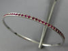 ESTATE 2.99CT DIAMOND & AAA RUBY 18K YELLOW GOLD SQUARE ETERNITY TENNIS BRACELET