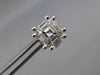 ESTATE .49CT DIAMOND 18KT WHITE GOLD 3D BAGUETTE OCTAGON INVISIBLE STUD EARRINGS