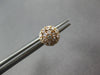 ESTATE .83CT DIAMOND 18K ROSE GOLD 3D CLASSIC CIRCULAR DOME SHAPE STUD EARRINGS
