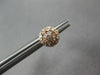 ESTATE .83CT DIAMOND 18K ROSE GOLD 3D CLASSIC CIRCULAR DOME SHAPE STUD EARRINGS