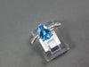 2.07CT DIAMOND & AAA BLUE TOPAZ 18KT WHITE GOLD PEAR SHAPE & ROUND INFINITY RING