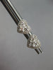 ESTATE .40CT DIAMOND 18KT WHITE GOLD 3D INVISIBLE HEART SHAPE HALO STUD EARRINGS