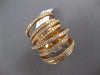 EXTRA LARGE 2.27CT DIAMOND 18KT ROSE GOLD MULTI ROW CRISS CROSS FULL FINGER RING