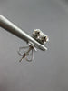 ESTATE .40CT DIAMOND 18KT WHITE GOLD 3D INVISIBLE HEART SHAPE HALO STUD EARRINGS