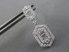 1.20CT DIAMOND 18KT WHITE GOLD ROUND & BAGUETTE HEXAGON CLASSIC HANGING EARRINGS