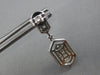 1.20CT DIAMOND 18KT WHITE GOLD ROUND & BAGUETTE HEXAGON CLASSIC HANGING EARRINGS