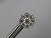 ESTATE LARGE 1.42CT DIAMOND 18KT WHITE GOLD CLUSTER BEZEL FLOWER STUD EARRINGS