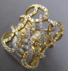 LARGE 1.35CT DIAMOND 18K 2 TONE GOLD 3D MULTI ROW LOVE KNOT INFINITY LOVE RING