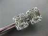 LARGE 2.25CT DIAMOND 18KT WHITE GOLD 3D ROUND & BAGUETTE SQUARE STUD EARRINGS