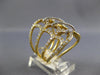 LARGE 1.35CT DIAMOND 18K 2 TONE GOLD 3D MULTI ROW LOVE KNOT INFINITY LOVE RING