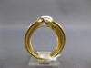 LARGE 1.35CT DIAMOND 18K 2 TONE GOLD 3D MULTI ROW LOVE KNOT INFINITY LOVE RING