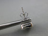 LARGE 2.25CT DIAMOND 18KT WHITE GOLD 3D ROUND & BAGUETTE SQUARE STUD EARRINGS