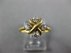 ESTATE .18CT DIAMOND 18KT TWO TONE GOLD 3D TIFFANY & CO FLOWER X LOVE RING