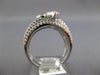 ESTATE LARGE 1.76CT DIAMOND 14K WHITE GOLD DOUBLE PEAR SHAPE MULTI ROW LOVE RING