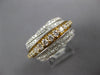 LARGE 1.77CT DIAMOND 18KT 2 TONE GOLD 3D MULTI ROW CRISS CROSS ANNIVERSARY RING
